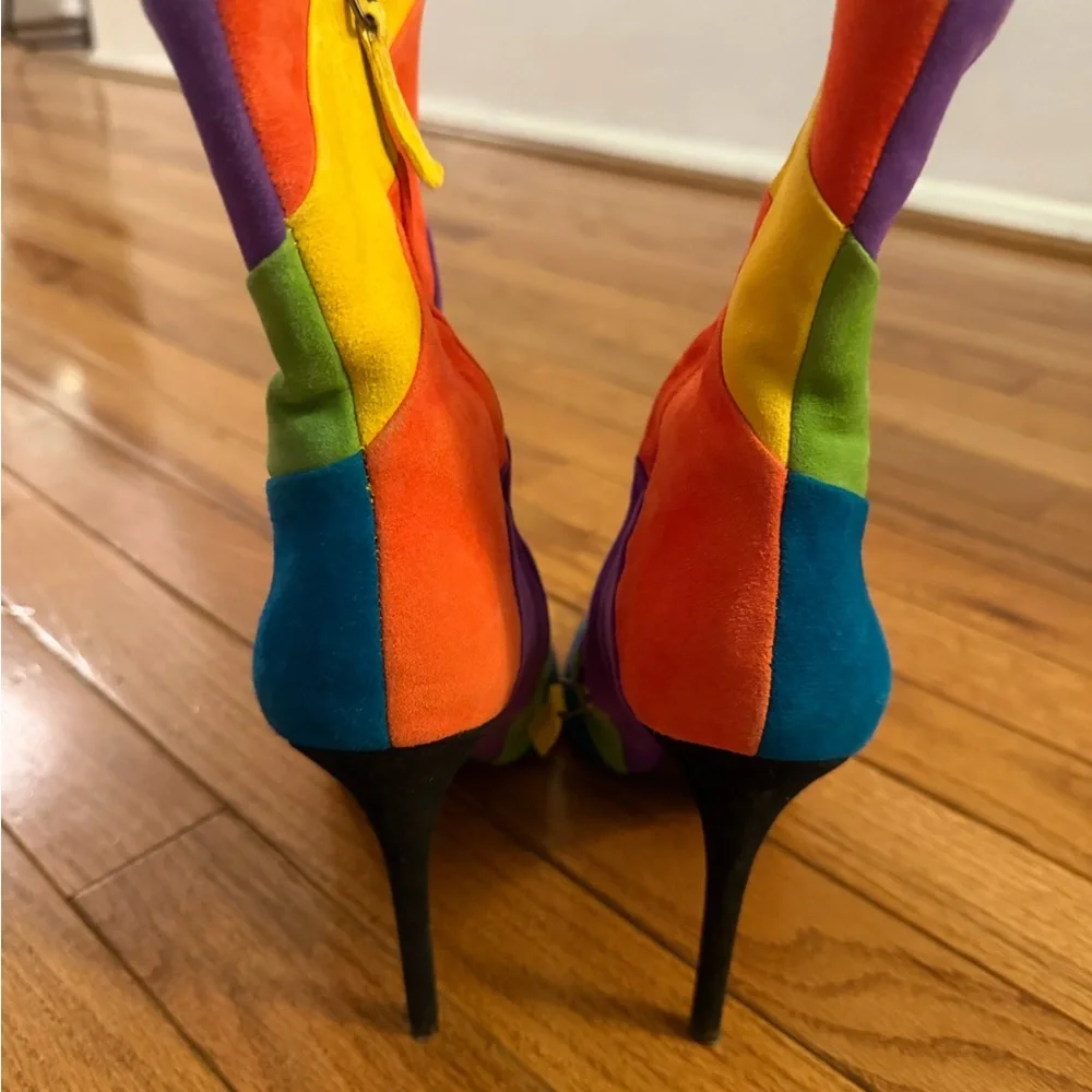 Alice + Olivia Multicolor Heeled Boots - Picture 4 of 4